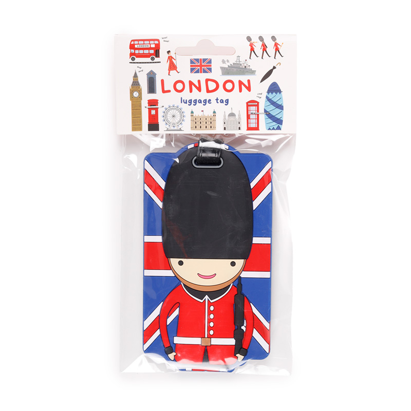 London Souvenir Union Jack Guardsman PVC Luggage Tag