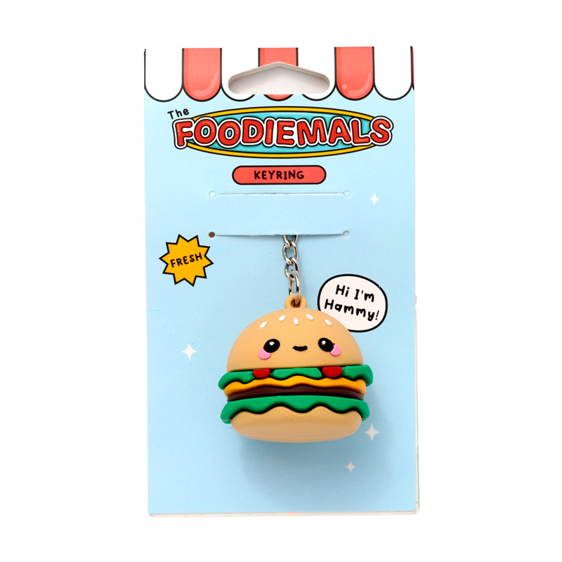 Hammy the Burger Foodiemals 3D PVC Keyring