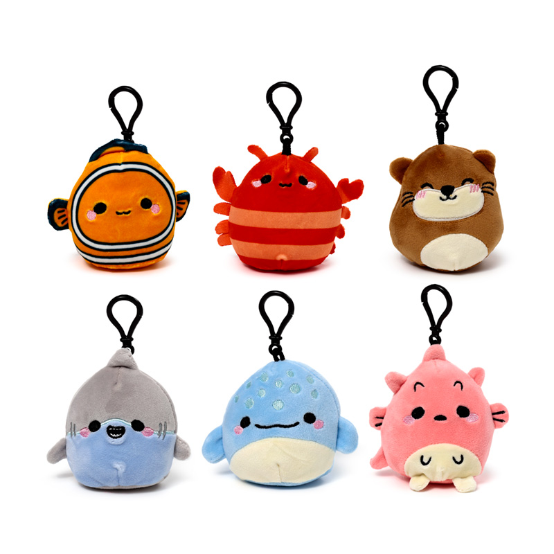 Squidglys Adoramals Sealife Plush Keyring