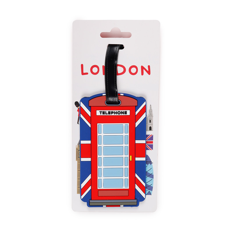 London Red Telephone Box Luggage Tag