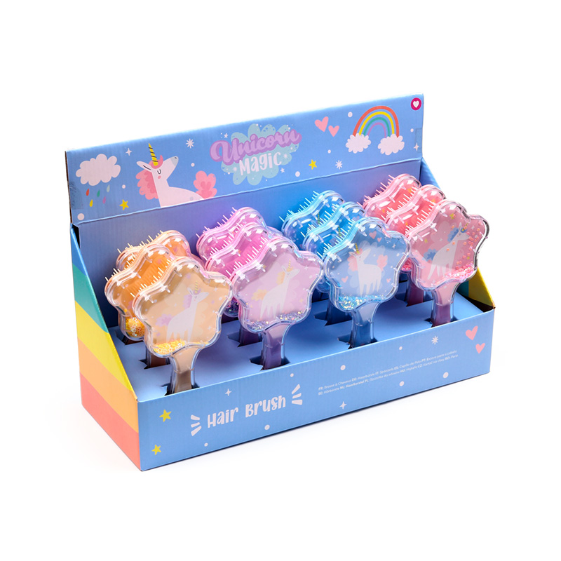 Unicorn Magic Star Shaped Glitter Hair Brush