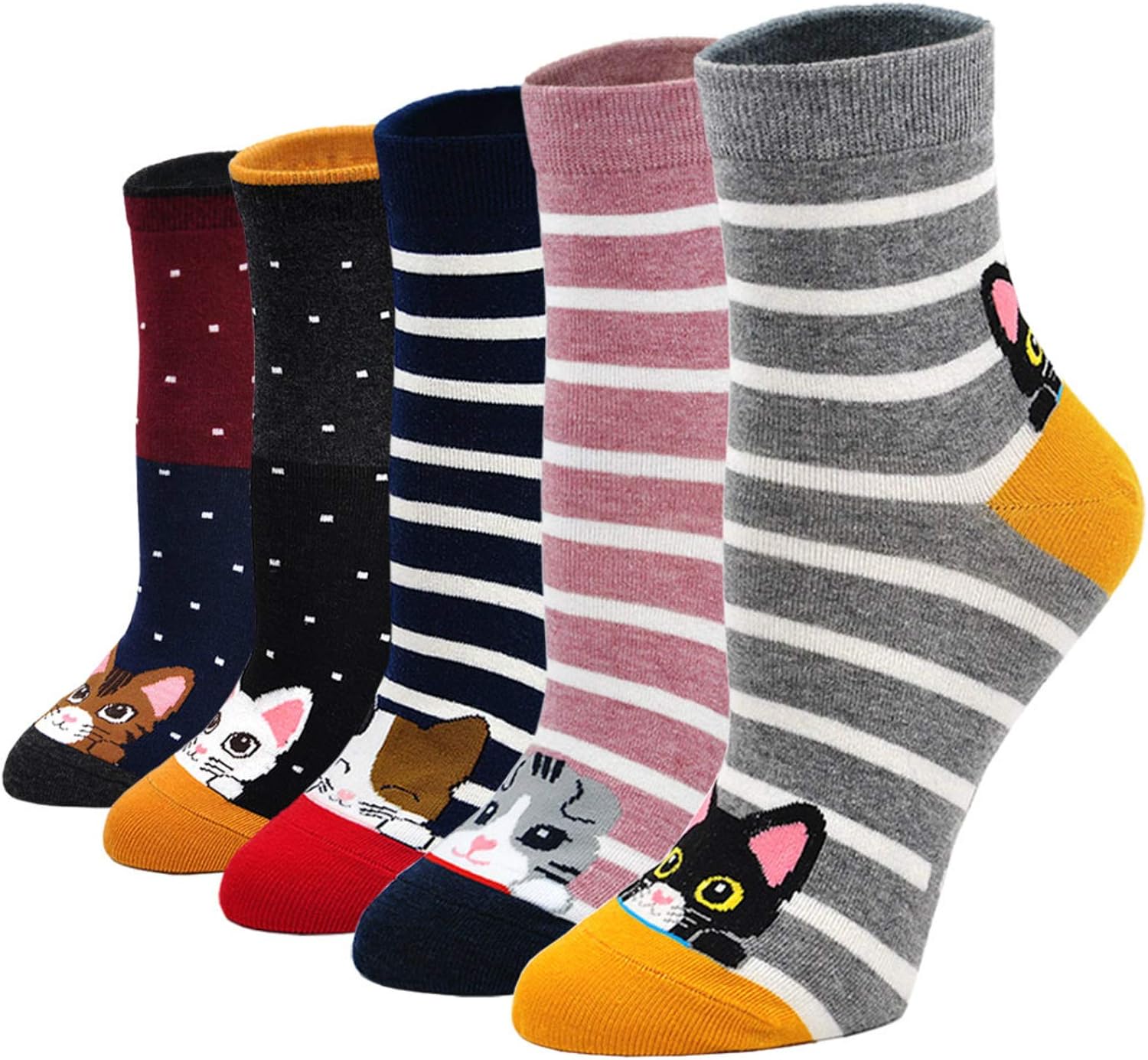 Peeking Cats Socks (5 Pack)