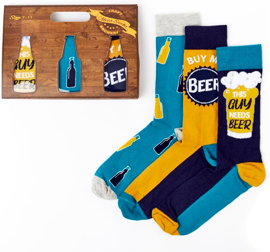Beer Socks Gift Set (3 Pairs)