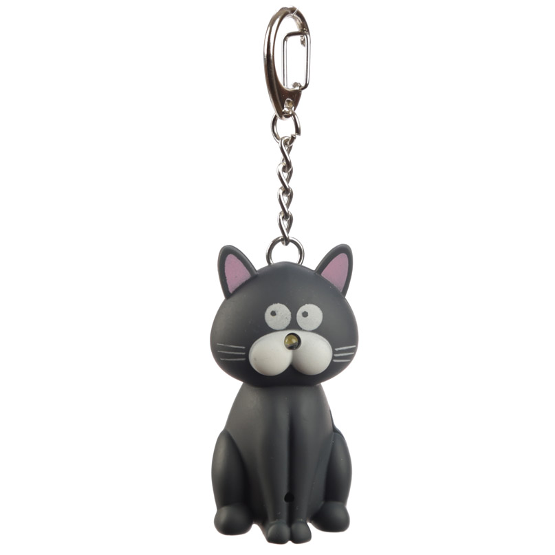 Cat LED Keyring with Meowing Sound